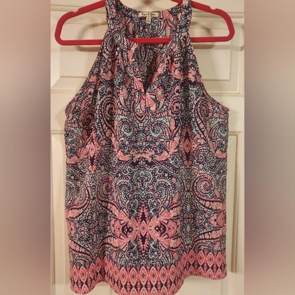Emma & Olivia Colorful Tank Top Size Large.